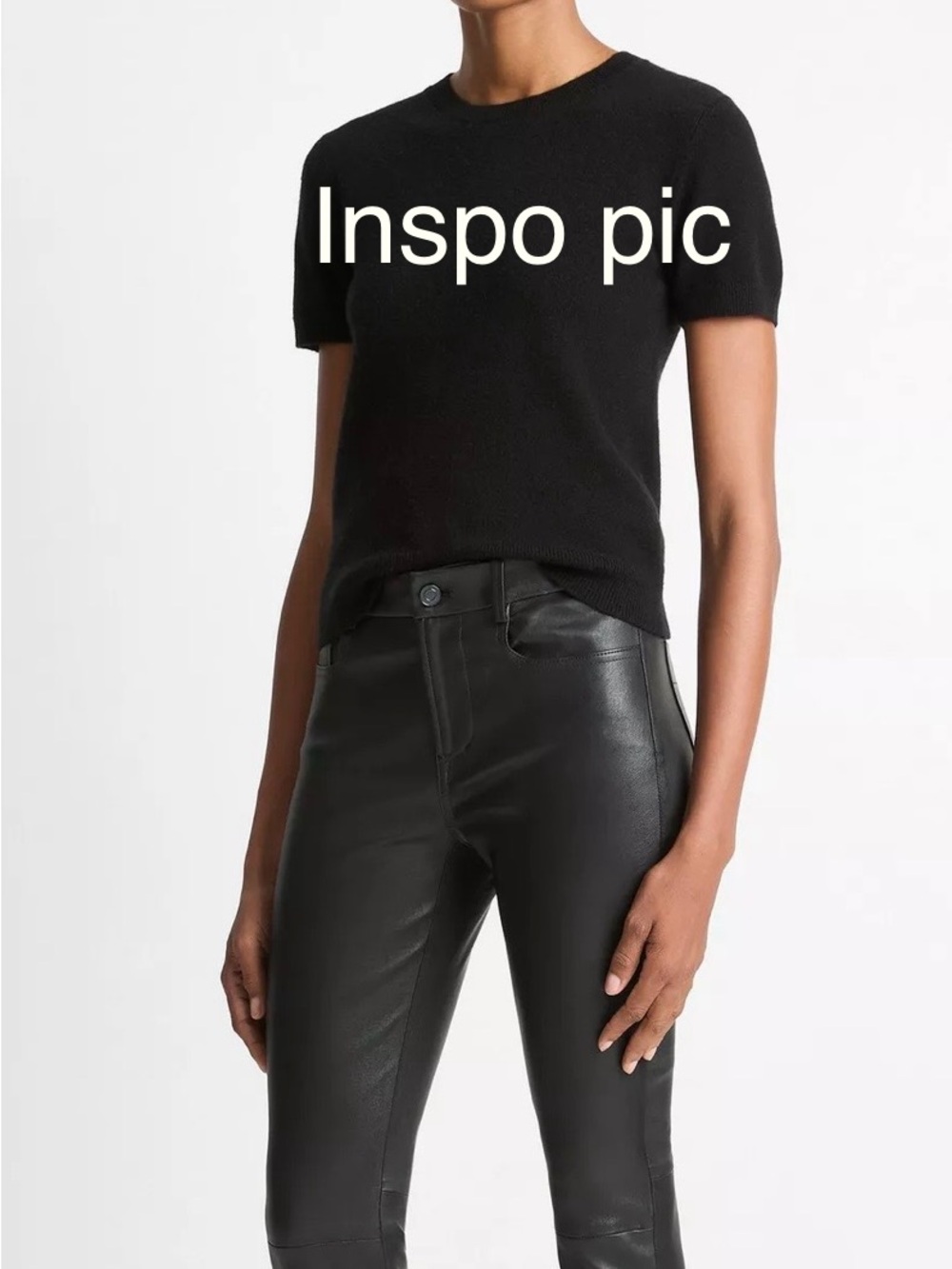 100% Leather GAP Black Boot Cut Jeans